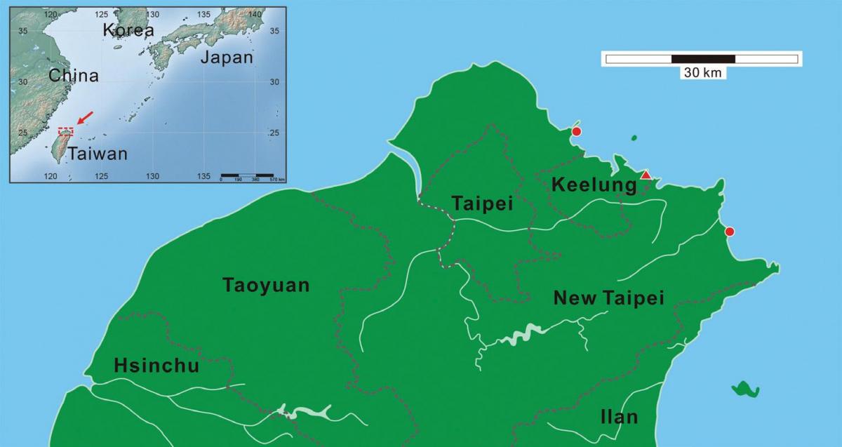 nordul Taiwan hartă
