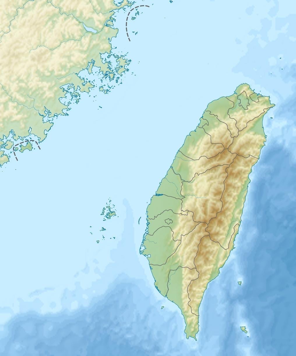 Harta insula Taiwan