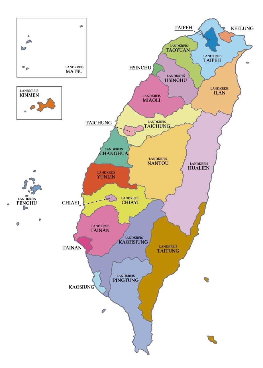 Harta provincia Taiwan