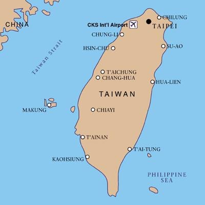 Aeroportul internațional Taiwan hartă
