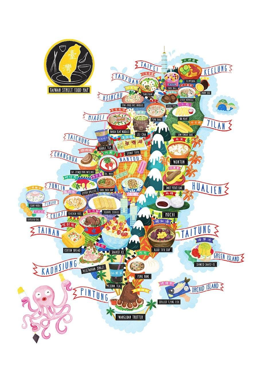 Harta Taiwan alimente