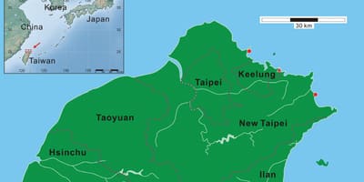 Nordul Taiwan hartă