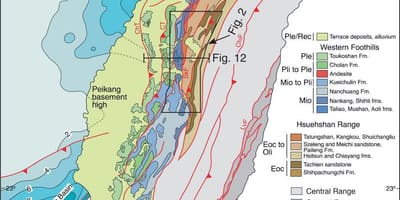 Harta Taiwan geologice