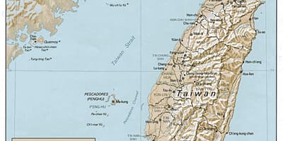 Harta Taiwan topografice