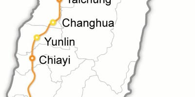 Taiwan tren glonț hartă