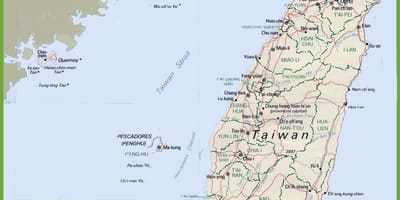 O hartă din Taiwan