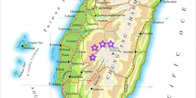 Harta munților Taiwan