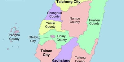 Harta Taiwan politice